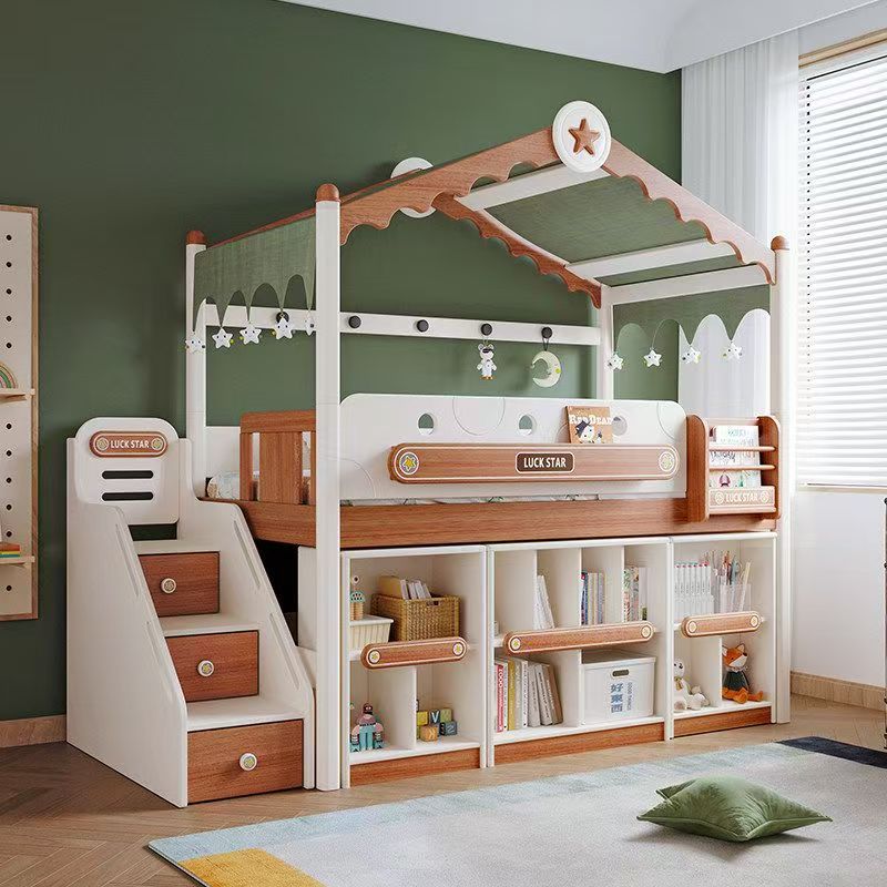 Bunk Bed With Stairs And Slide - # Lits superposés en bois massif