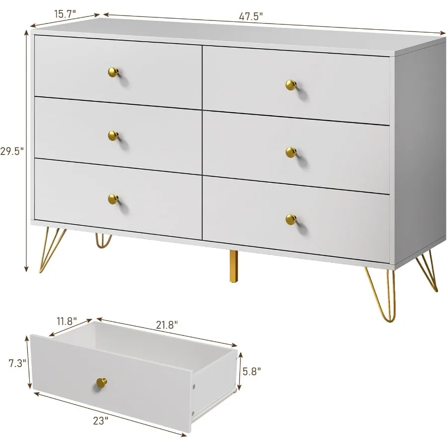 Commode blanche à 6 tiroirs po - Storage avis et prix