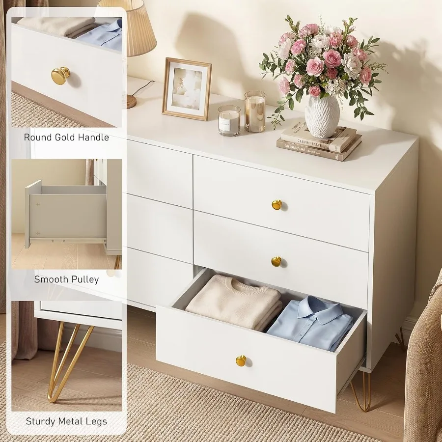 Commode blanche à 6 tiroirs po - Storage avis et prix