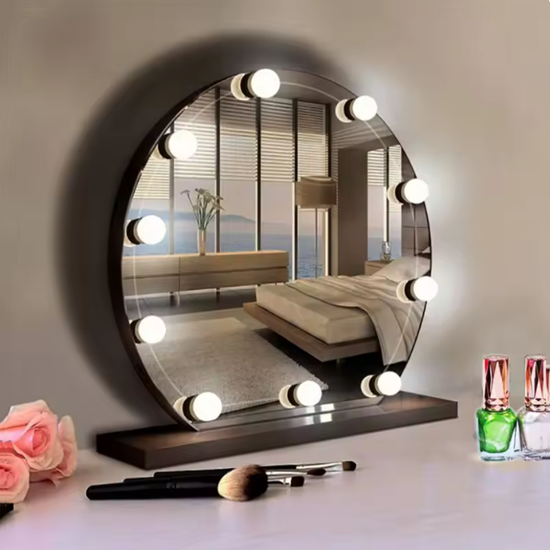 Lampe de maquillage Hollywood  - Dressing Table Vanity With Lighted Mirror avis et prix