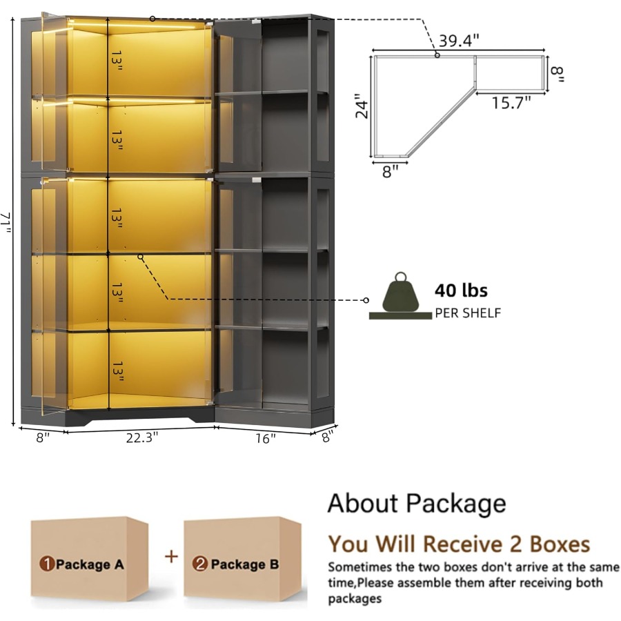 Vitrine d'angle pour objets de - Storage avis et prix