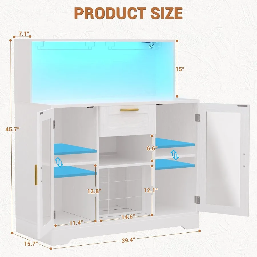 Meuble de bar à café avec écla - Storage avis et prix