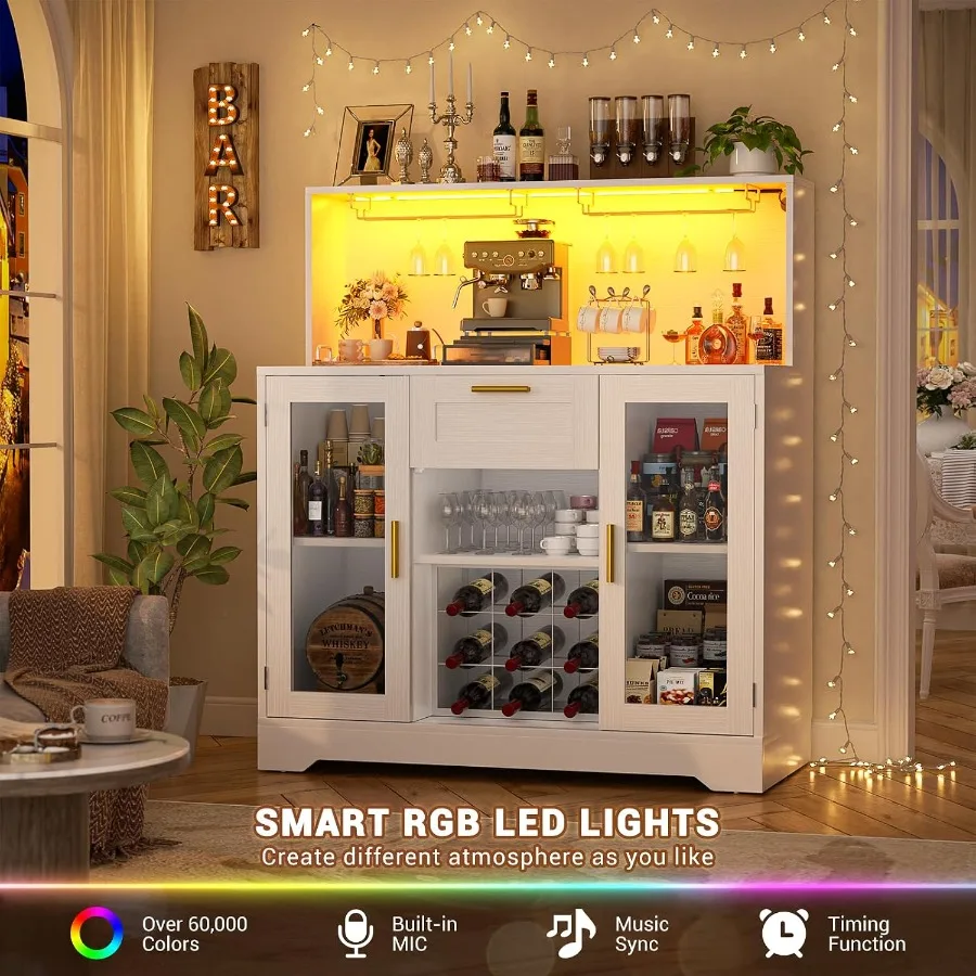 Meuble de bar à café avec écla - Storage avis et prix