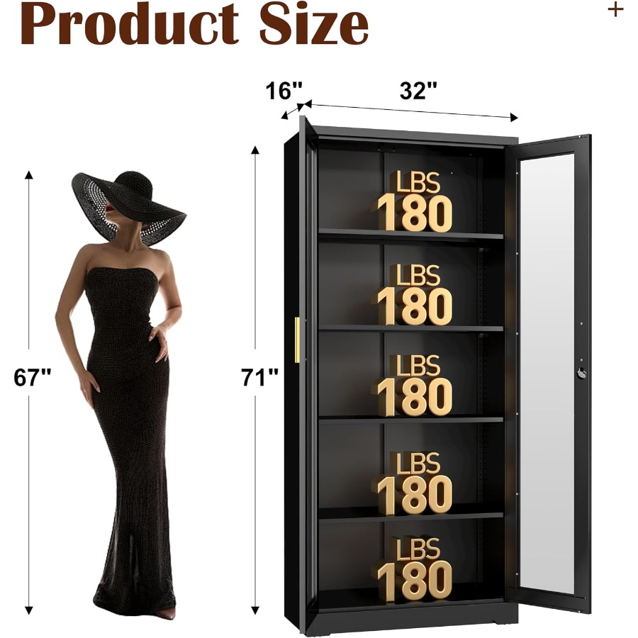 Vitrine en verre 71 avec serru - Storage avis et prix