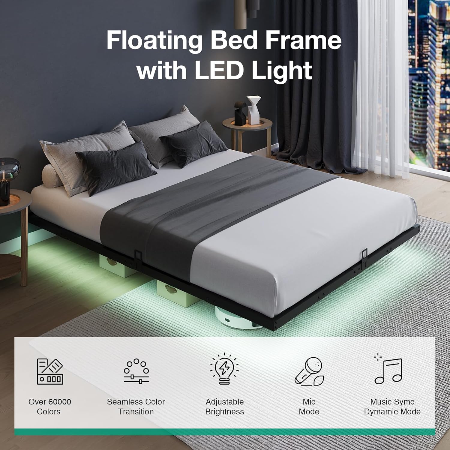 Cadre de lit à plateforme flot - Memory Foam Mattress In A Box Queen avis et prix